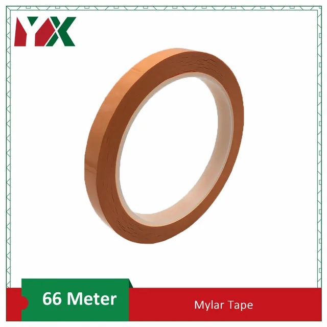 1PCS Mark Multicolor Mylar Tape Mara Tape High Temperature Insulated Transformer Motor Capacitor Coil Wrap Adhesive Tape Orange