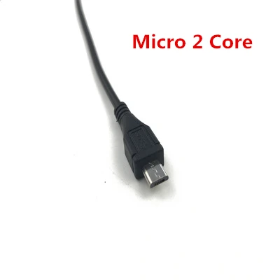 1 шт. Micro Mini USB Мужской Разъем Кабель питания 5Pin Черный зарядный разъем передачи данных с 1 метровым проводом - Цвет: Micro 2 core