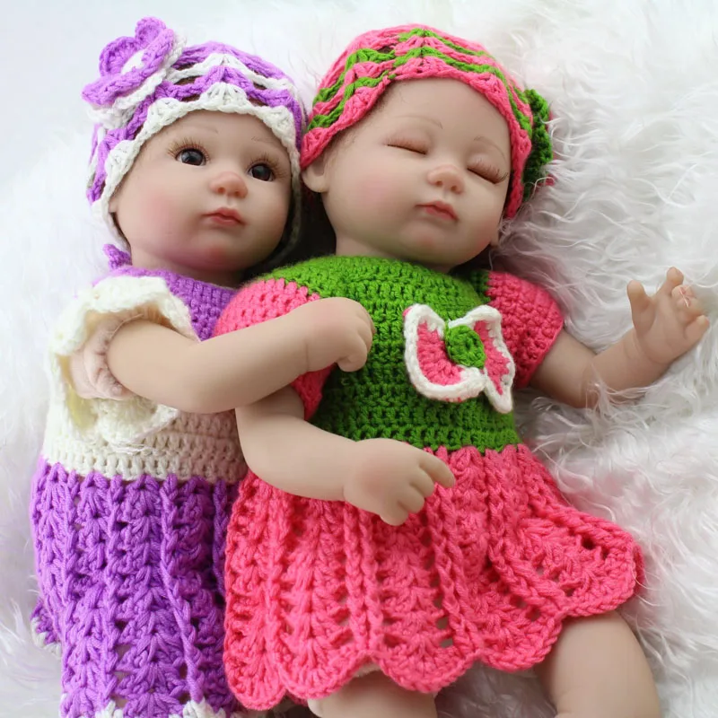 1" Мягкая силиконовая кукла реборн реалистичные виниловые куклы Близнецы Детские игрушки для новорожденных близнецов
