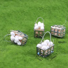1 шт. Kawaii 1/12 Миниатюрные аксессуары для кукольного домика Мини белое яйцо модель корзины кукольный домик аксессуары игрушки Детский подарок