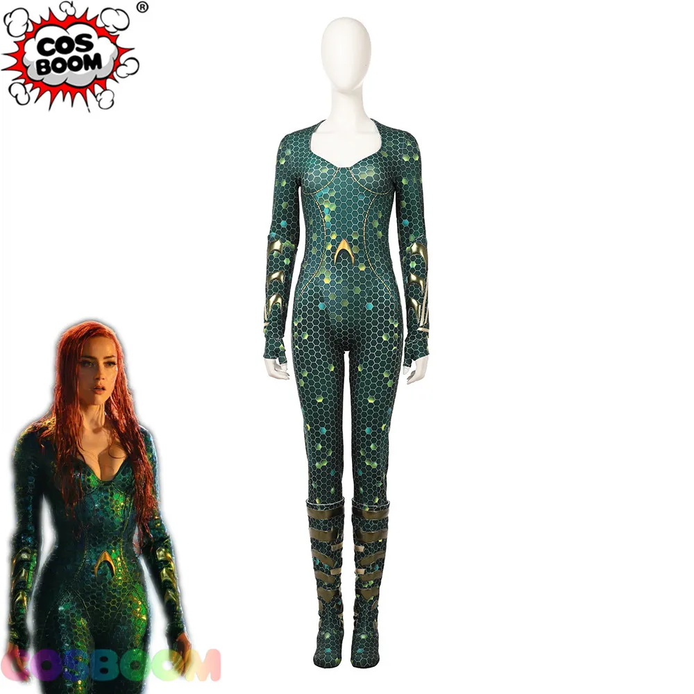 COSBOOM Aquaman Mera косплей Женский костюм на Хэллоуин Карнавал женский супергерой