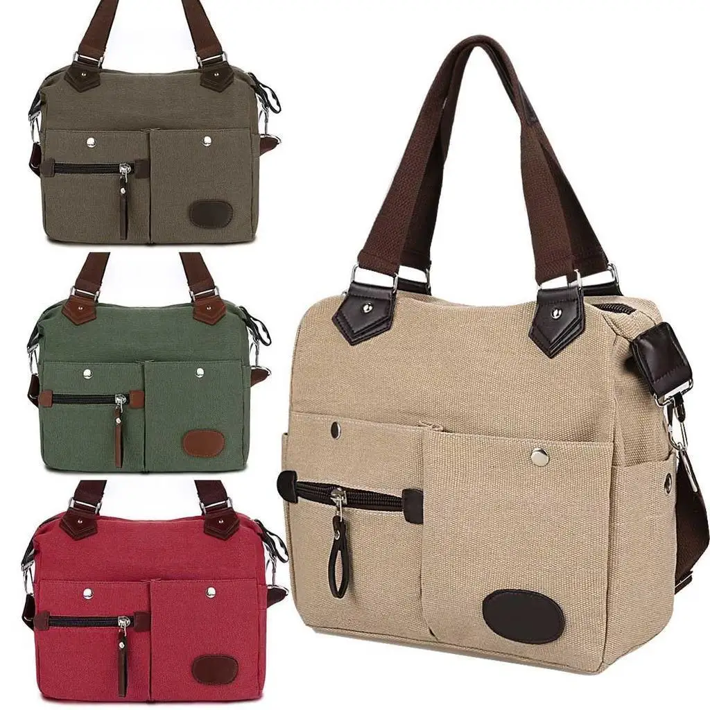 Women Canvas Travel Handbag Shoulder Messenger Bag Satchel Tote Purse