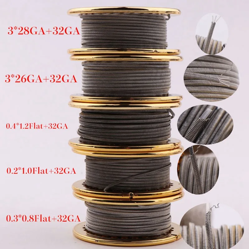 

10/15feet XFKM Alien V2 Coil Wire A1 NI80 SS316 Heating Wire High Density RDA RBA RDTA Rebuildable Atomizer Heating DIY Coil