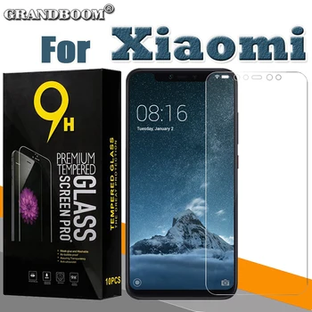 

100pcs Tempered Glass Screen Protector For Xiaomi Mi 9 8 SE 8X Pro 6 Plus 6X 9T 9X CC9 CC9E Protective Film With Black Package