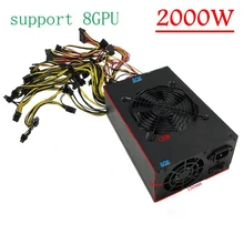 Cryptocurrency bitcoin mining rig 2000W power supply miner ethereum computer sever source for gtx1070 P106 R9 370 RX480 570