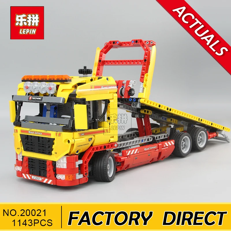 

Lepin 20021 1143 PCS Flatbed trailer Model Building blocks Bricks Compatible Toy Gift Educational Car 8109