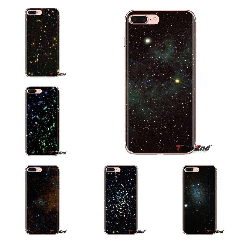 For Samsung Galaxy S3 S4 S5 Mini S6 S7 Edge S8 S9 S10 Plus Note 3 4 5 8 9 Black Glitter sparkles Transparent Soft Shell Covers |