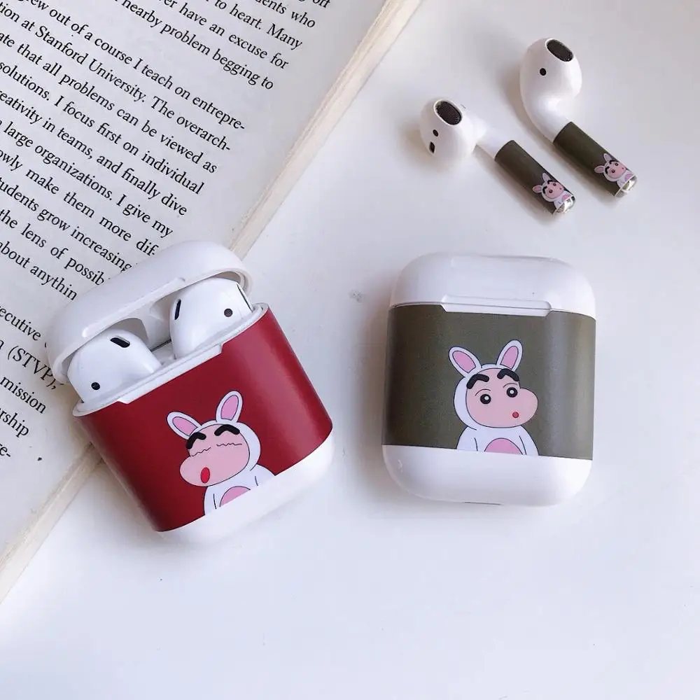 AKBNSTED милые чехлы для наушников наклейка пленка Airpods 1/2 мультяшный защитный чехол