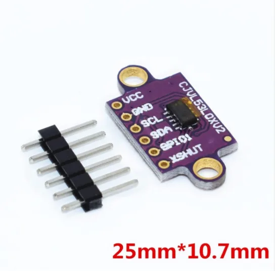 

VL53L0X Time-of-Flight (ToF) Laser Ranging Sensor Breakout 940nm GY-VL53L0XV2 Laser Distance Module I2C IIC