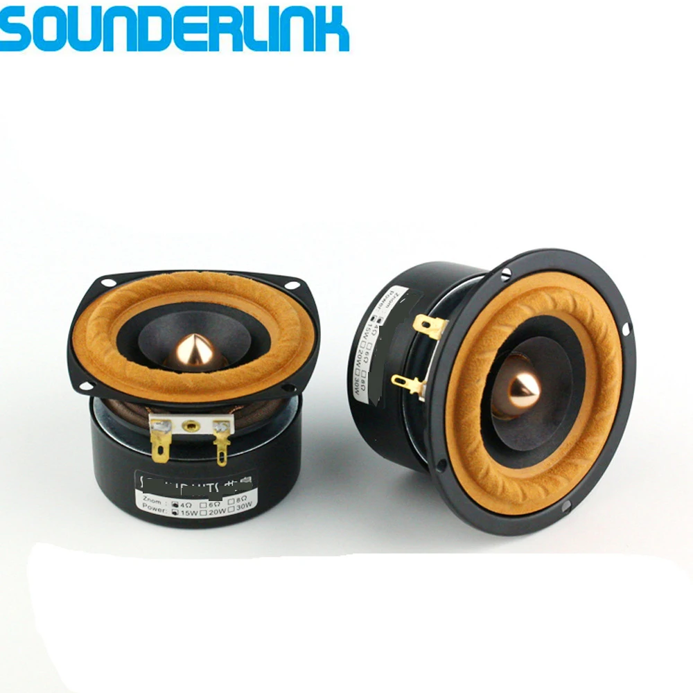 2PCS/LOT Sounderlink AudioLabs 3 inch Full Range woofer Hi-Fi Speaker tweeter unit Medium bass bullet arrow transducer