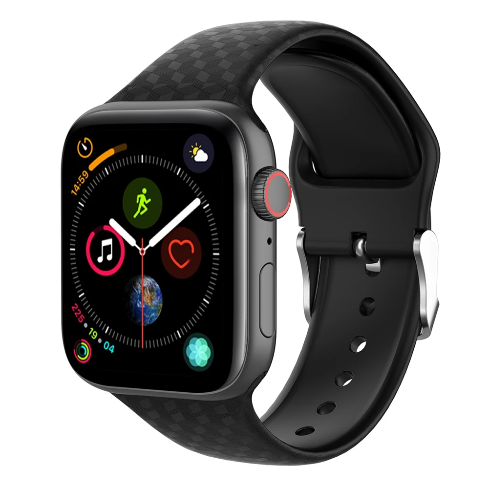 3D Текстура силиконовый ремешок для наручных часов Apple Watch серии 1/2/3, 42 мм, 38 мм, версия браслет ремешок для наручных часов iwatch серии 4 40 мм 44 мм