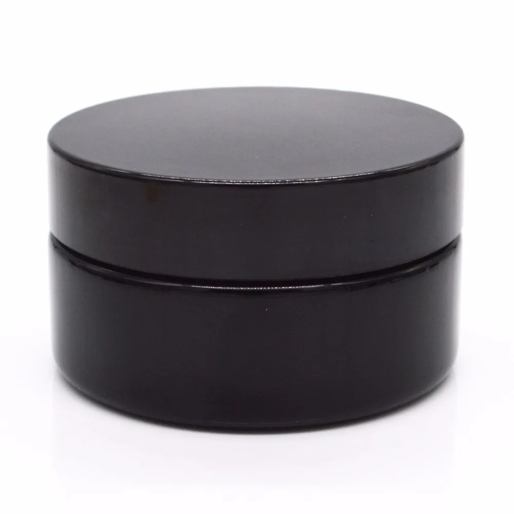 

5 to 200ml Black Ultraviolet Glass Jar Wax Oil UV Container Dab BHO Concentrate Jars Airtight Smell Proof Herb Grinder Container