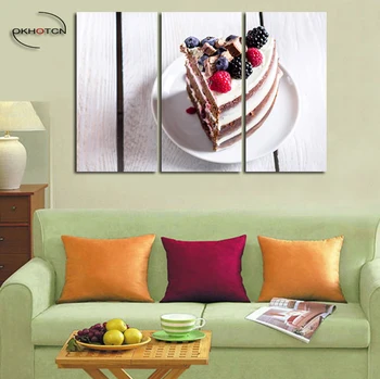 

Fruit Cake Delicious Dessert Unframed Modular Painting Home Decor For Living Room Canvas Art Printed Wall Pictures