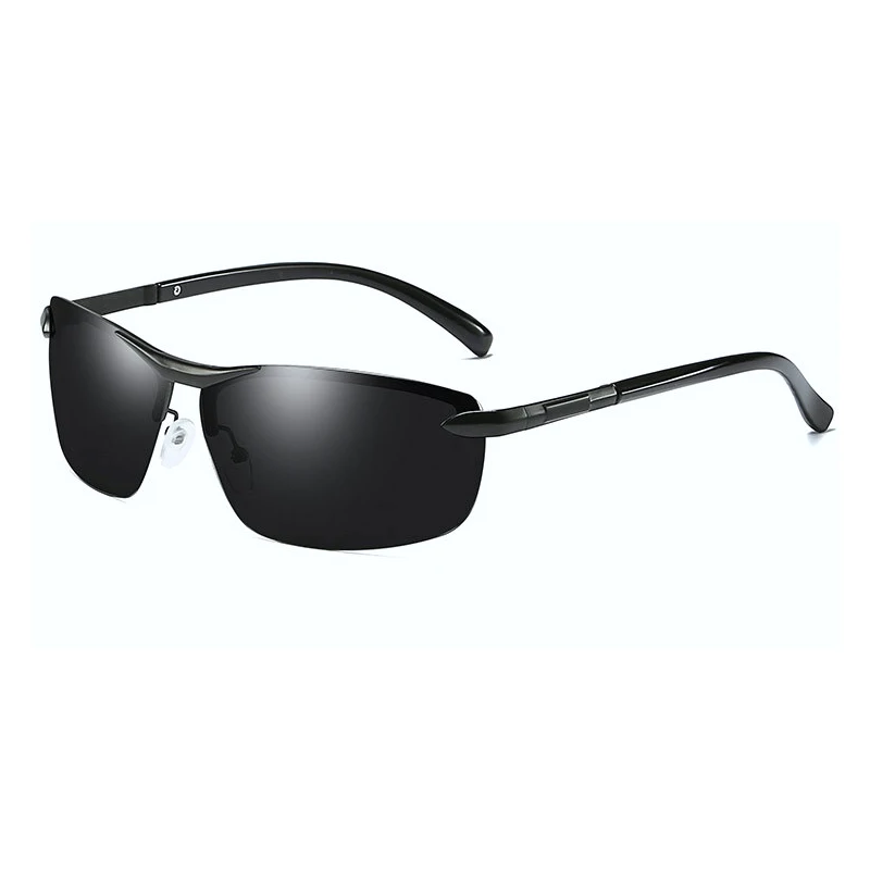 black-grey Бренд Дизайн Модные солнцезащитные очки Для мужчин Polarized Pilot Хамелеон фотохромизм с антибликовым покрытием очки, день и ночь для вождения мужские солнцезащитные очки - Цвет линз: black-grey