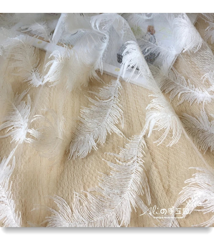 

Embroidery Latest Lace Fabrics Yarn DIY Craft Garment Wedding Saree 1M Wide White Guipure Lace Fabric Trim koronka dentelle W2