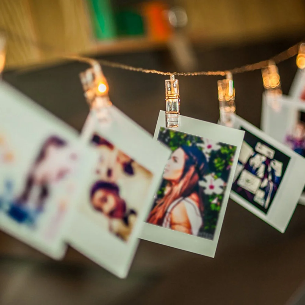 

2M 3M 4M Clip String Light Garland Card Photo Clip String Lights for New Year Christmas Festival Party Wedding Home Decoration