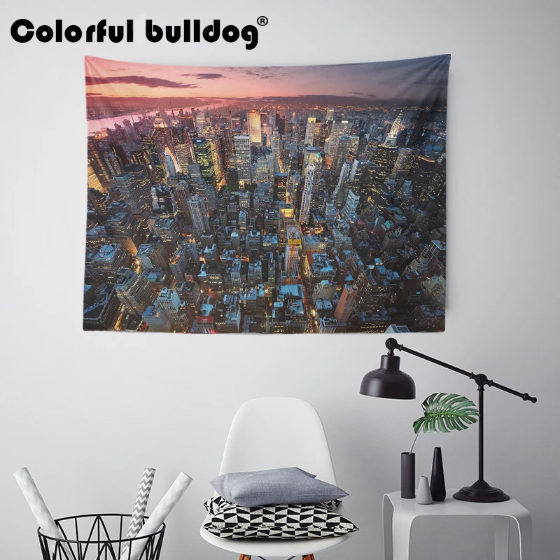 Us 8 9 19 Off Building New York Tapestry Car Tower Bridge London Wall Hanging Boho Dorm Home Decoration Accessories Blanket 200cm Polyester In