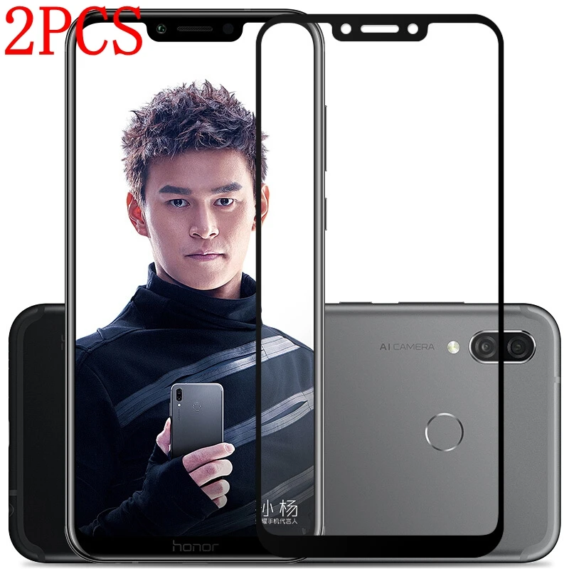 Закаленное стекло с полным покрытием 2 шт. для Huawei Honor Play Защитная пленка экрана