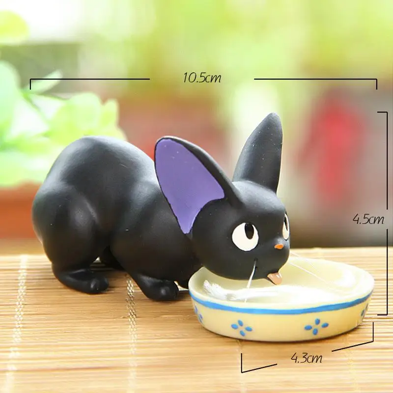 Kiki Cute Mini Black JiJi Cat Miyazaki аниме полимерная фигурка черная кошка коллекция игрушек