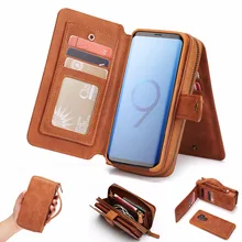 LRuiize ретро многофункциональный кошелек кожаный чехол для телефона чехол бампер чехол для samsung S9 Note 8 5 S8 S7 S6/Edge/Plus S5