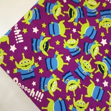 История игрушек мультфильма инопланетянин Лоскутная хлопковая парусиновая Ткань для шитья подушка для сумки Diy скатерть-занавеска диван 91 см* 145 см