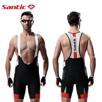 

Santic Men Cycling Bib Shorts MTB Padded Breathable Mesh Mountain Road Bicycle Bike Short Cycling Bib Short mtb Ciclismo