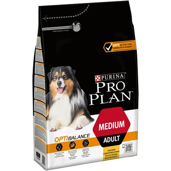 

Pro Plan dry food for adult dogs of medium breeds, OPTIBALANCE complex, chicken, 3 kg