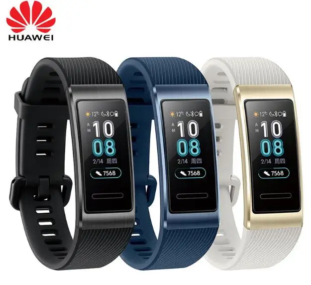 

Original Huawei Band 3 Pro Smartband GPS Metal Frame Amoled Full Color Display Touchscreen Swim Stroke Heart Rate Sensor Sleep