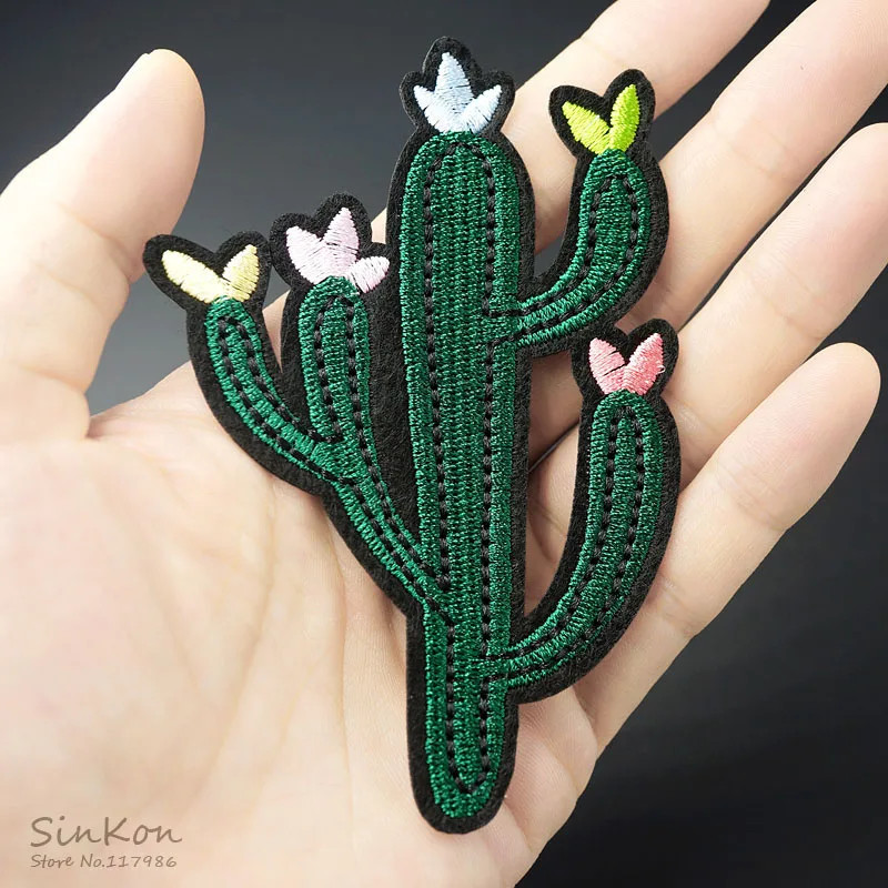 

Cactus Size:7.0x10.4cm Iron On Patch Embroidered Applique Sewing Clothes Stickers Garment Apparel Accessories Badges