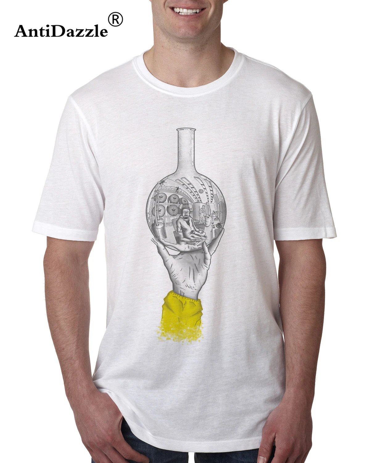 Antidazzle Hot Sale Popular Creative Design MC HEISENBERG Men's T shirt Printed Fashion Male T-shirt Breaking Bad Round Neck | Мужская