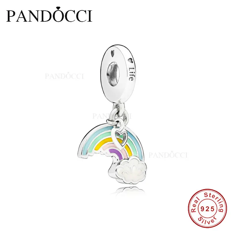 

Mixed Enamel Charm Authentic 925 Sterling Silver Rainbow Of Love Dangle Beads for Jewelry Making Fits Pandora Charms Bracelet