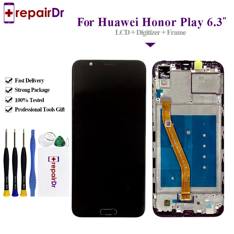 Оригинальный 6 3 &quotIPS для Huawei Honor Play COR-L29 ЖК-дисплей дигитайзер сенсорный экран в