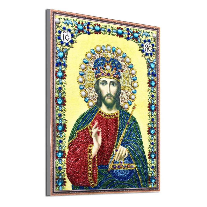 RUBOS DIY Diamond Painting Icons Theotokos Jerusalem Religion Diamond Embroidery 5D Big Bead Pearls Glass Mosaic 3D Crystal Sale (37)