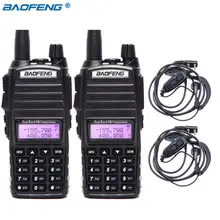 2 шт. BaoFeng UV-82 5 Вт Двухдиапазонная рация VHF/UHF двойной PTT BAOFENG UV-82 любительские портативные радиоприемники