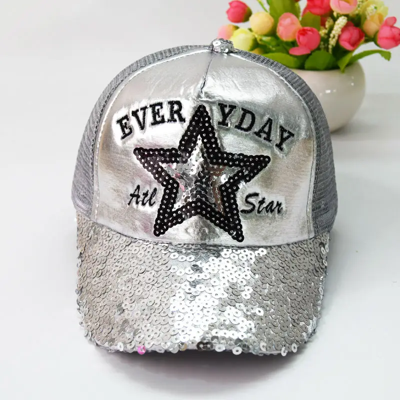 Новых Детей Способа shining star pattern Бейсбол Cap Hat Мальчики Девочки Дети Спорт Snapback Шляпы Хип-Хоп Шапки