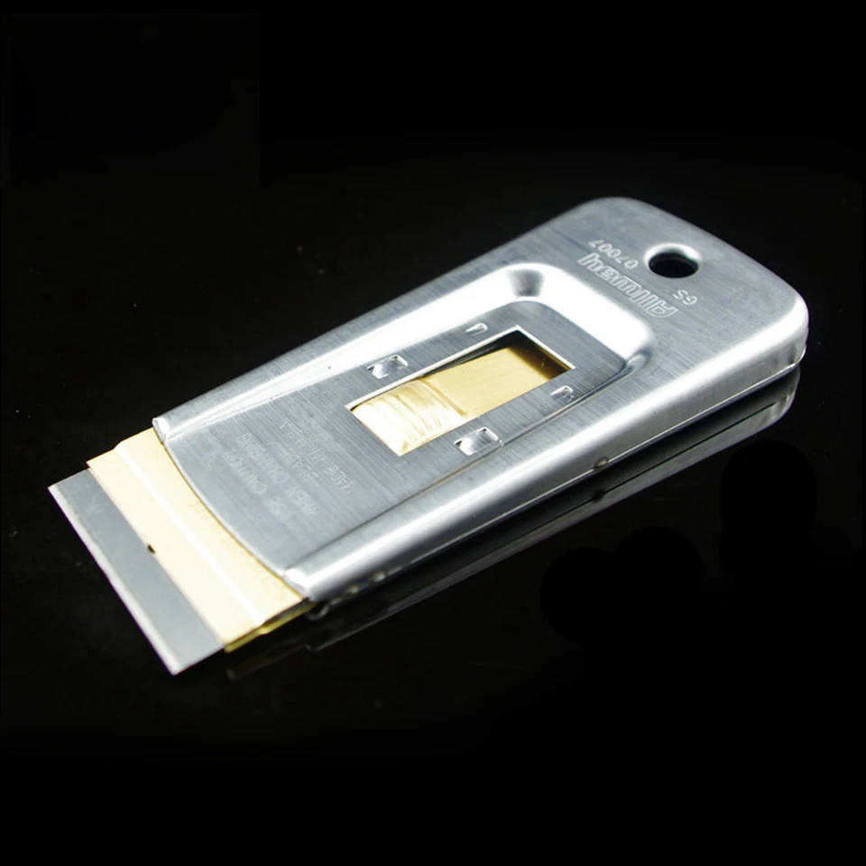  Free Shipping 4.5*9.5cm Razor Blade Scraper Glass Cleaning Spatula Scraper With Razor Blade For Vin