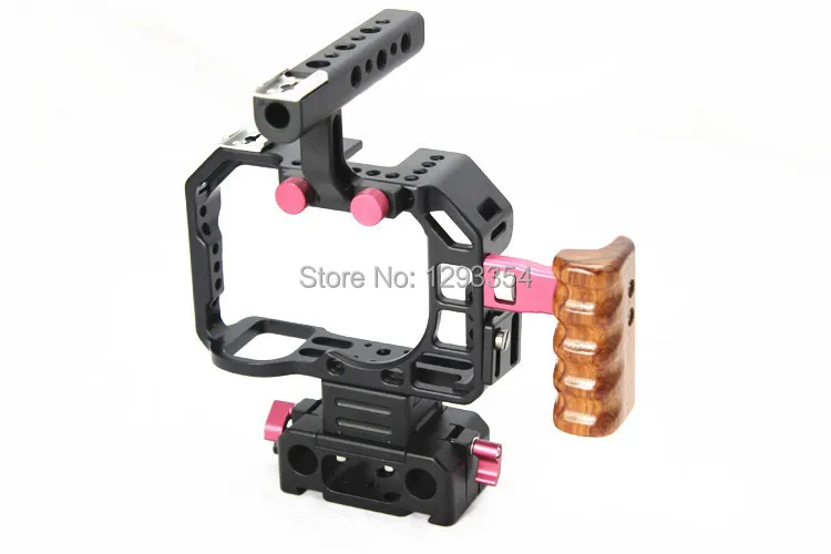 Hooton A7S Rig DSLR Cage с верхней ручкой основание деревянной для камеры Sony Tilta Movcam Lanpart 15 мм