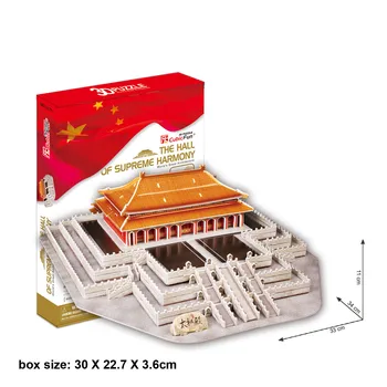

World Famous Building Model 3D Puzzle Chinese classical Architecture Model Hall of Supreme Harmony for Children toys