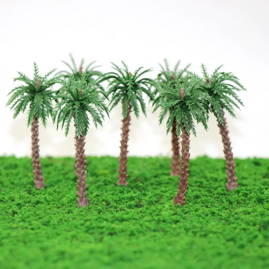 

NEW 20pcs 45mm-170mm Height Model Palm Trees Model Layout Train Scale 1:400-1:50 model train ho scale YS02 railway modeling