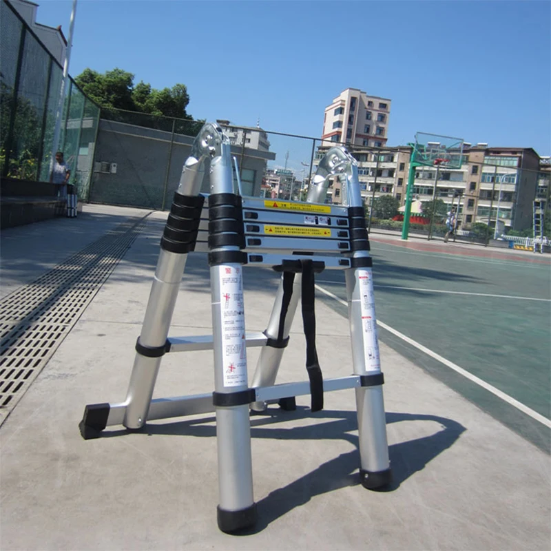 1.9M+1.9M Portable Aluminum AlloyTelescopic Ladder With Joint