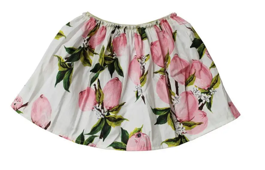 Girl Skirts Mini Skirt Baby Girl Cherry Skirt Pleated Skirt Girl Sweet