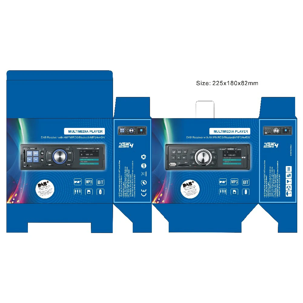 Автомобильный приемник DAB с AM/FM/RDS/Bluetooth/MP3/4x45 Вт Быстрая доставка|car receiver|car fm
