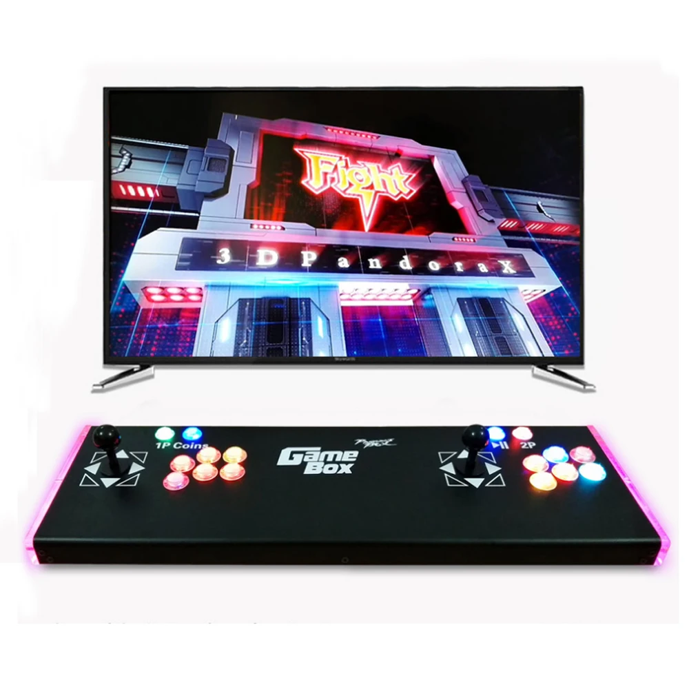 Newest Family double joystick game con arcade stick console KOF Street Fighter multi games 960 in 1 HD VGA output for 2 players