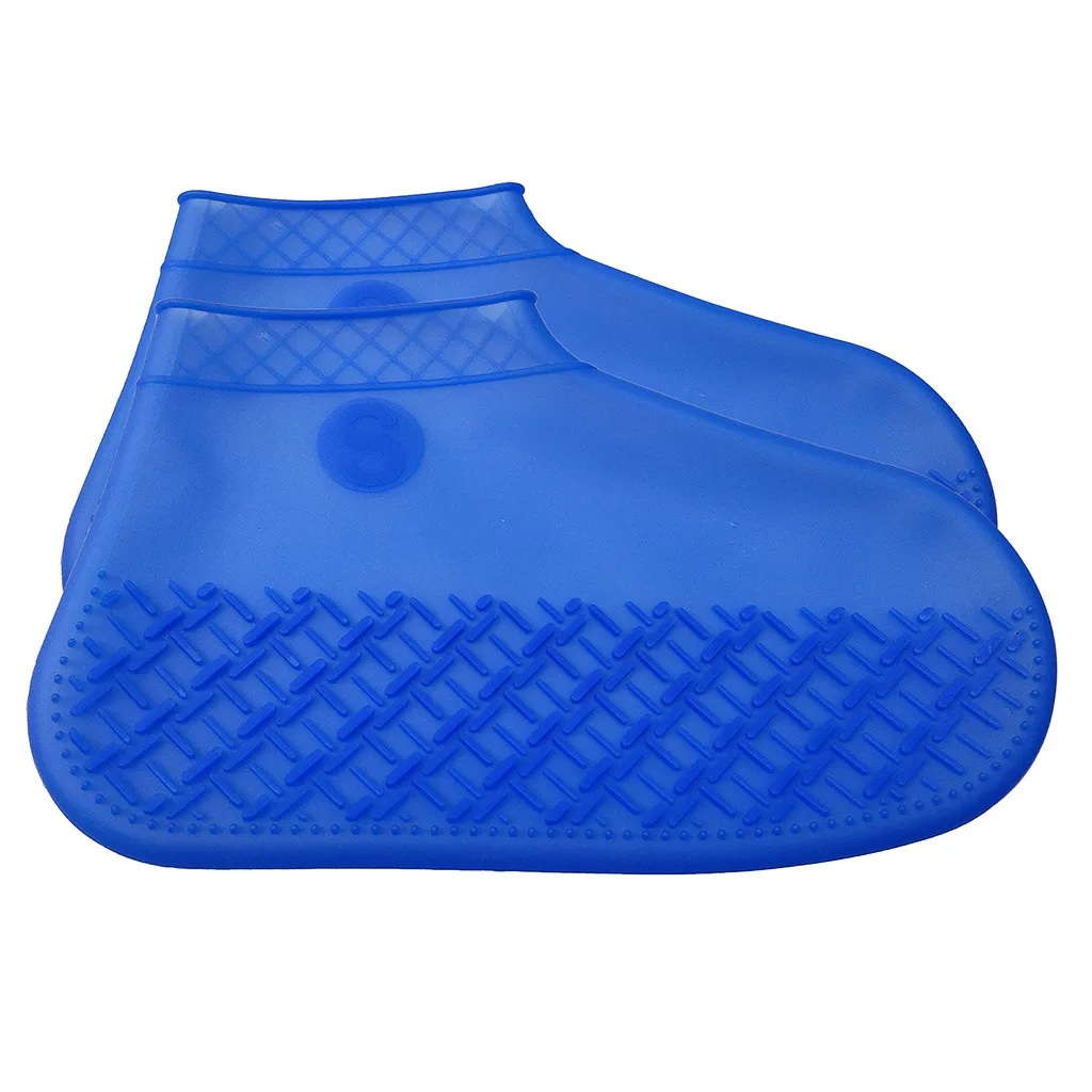 

1 Pair Reusable Silicone Shoe Cover Waterproof Rain Shoes Covers Outdoor Camping Slip-resistant Rubber Rain Boot Overshoes ##0