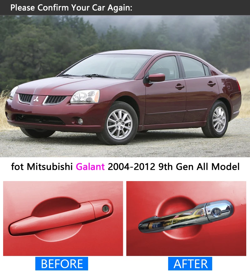 for Mitsubishi Galant 2004 2012 Chrome 