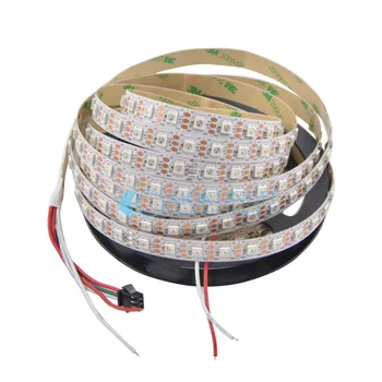 

5X 1M SK6812 WS2812B 74 LEDS/M 5050 RGB Individually Addressable LED Pixel Strip IP20 IP65 IP67 White/Black PCB DC5V