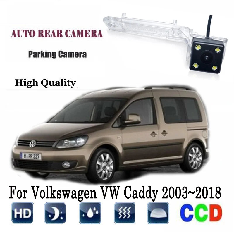 Камера заднего вида для Volkswagen VW Caddy 2003~ CCD камера ночного видения RCA/светодиодный камера заднего вида