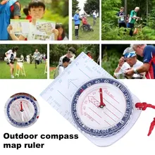 Изысканная линейка для карты циферблат компаса портативный акриловый прозрачный Водонепроницаемый Открытый Отдых