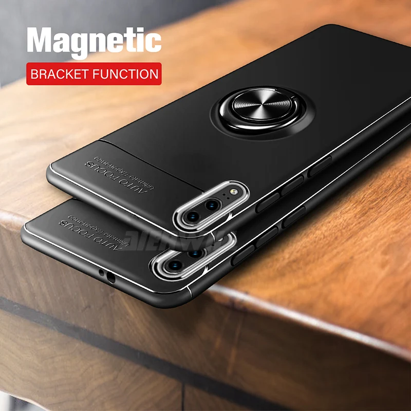 Чехол для Huawei P20 pro Держатель Магнитный кронштейн крышка броня кольцо держатель