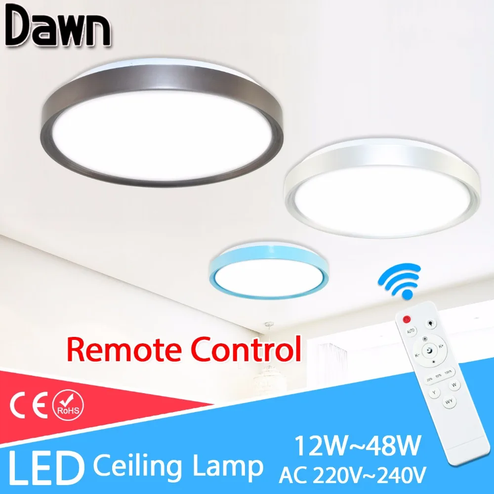  Ultra Thin ceiling lights AC 220V 240V 24W 36W 48W LED Ceiling Light Color shell Remote Control Pan - 32995063643